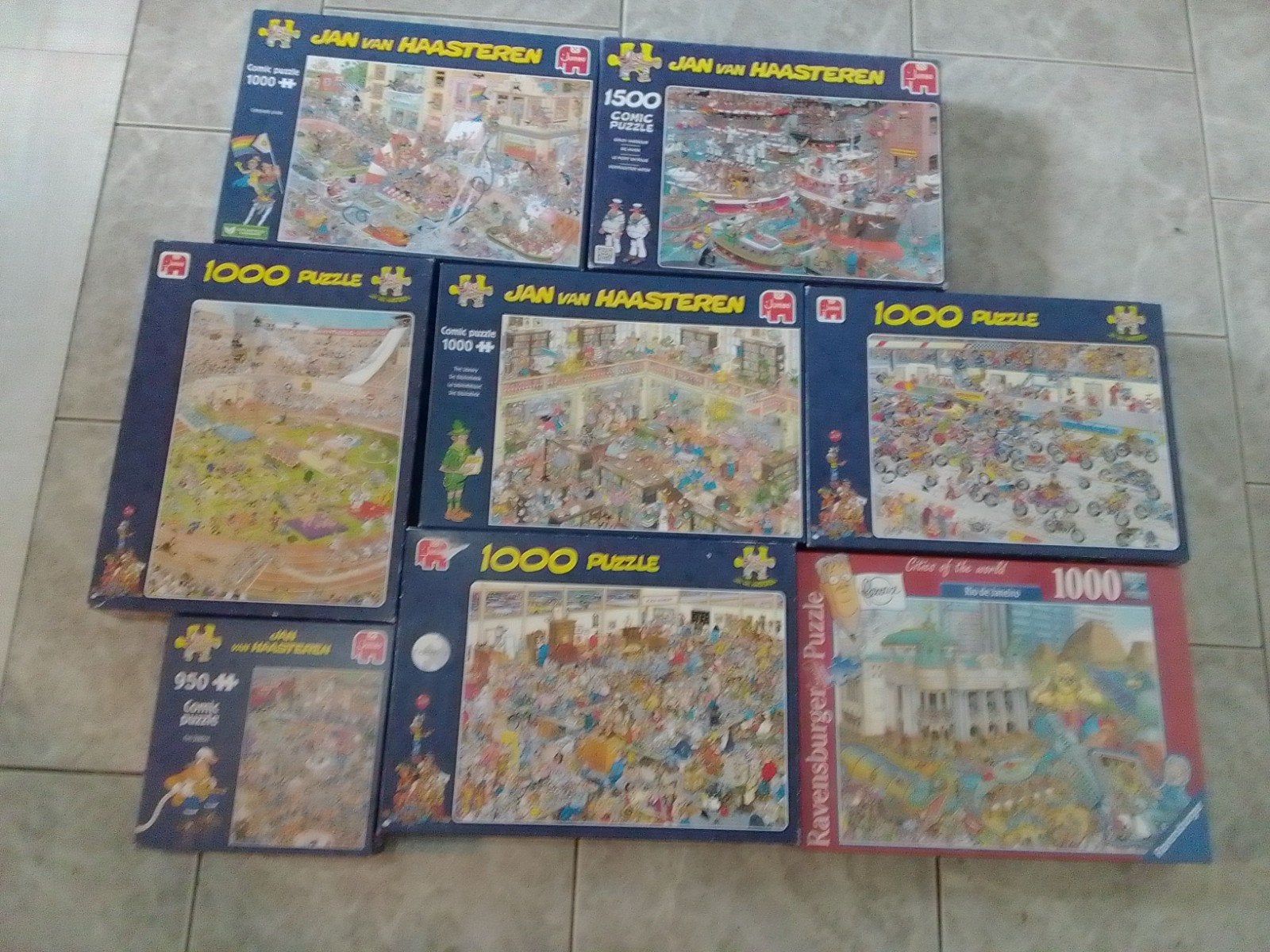 Jan van Haasteren puzzels, Ophalen, 500 t/m 1500 stukjes, Zo goed als nieuw