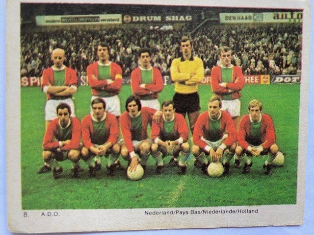 ADO voetbalplaatje ADO Benfica puzzelplaat 1969, Ophalen of Verzenden, Zo goed als nieuw, Buitenlandse clubs, Spelerskaart