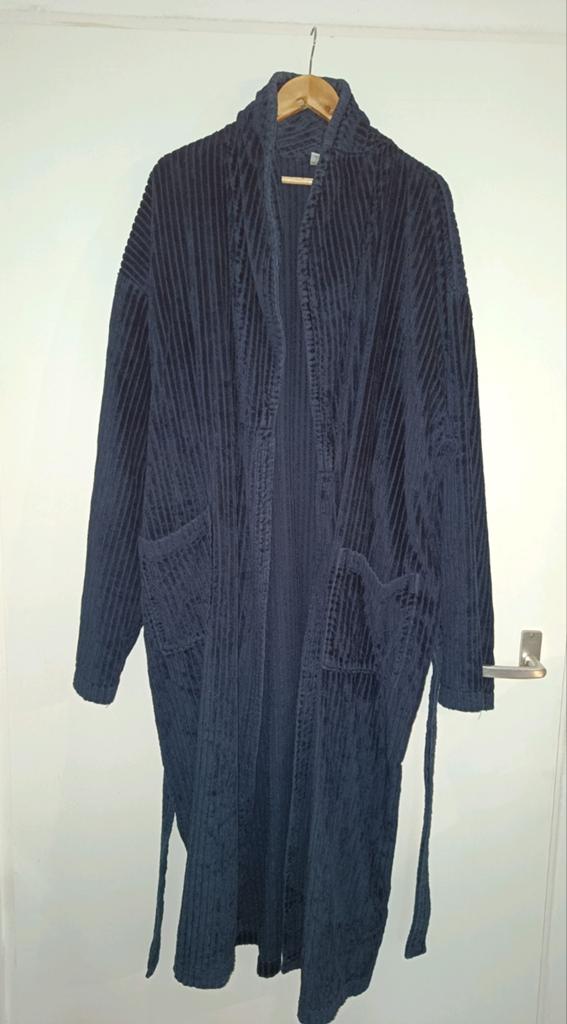 Vandyck badjas XXL 100% katoen, Blauw, Ophalen of Verzenden, Zo goed als nieuw, Broek of Spijkerbroek