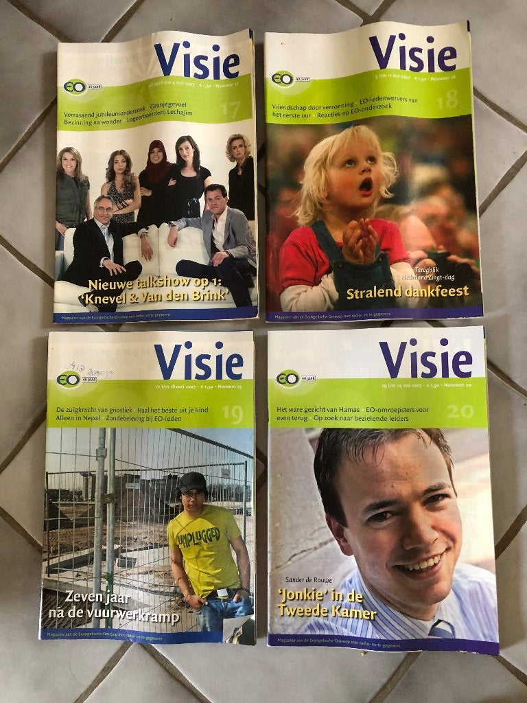 4 x Visie - EO magazine - mei 2007 zie omschrijving, Boeken, Tijdschriften en Kranten, Ophalen of Verzenden, Zo goed als nieuw