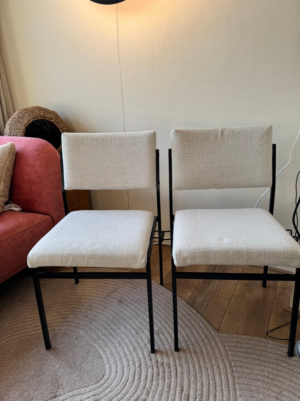 Unieke Anton Zeitler oude theaterstoelen 4 stuks, Huis en Inrichting, Stoelen, Ophalen, Gebruikt, Wit, Vintage, moderne vintage
