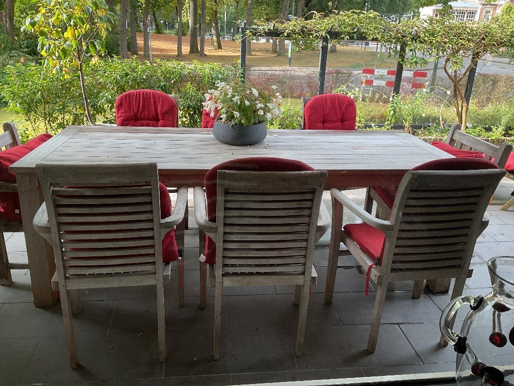 Tuinset, Ophalen, Gebruikt, Teakhout, 8 zitplaatsen