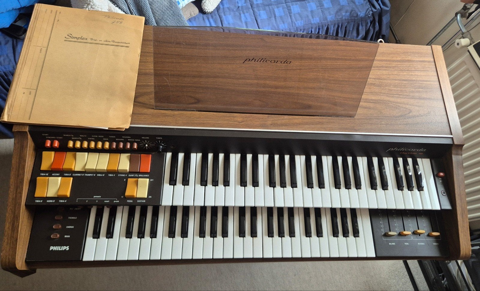 Philicorda Orgel, Ophalen, Gebruikt, 2 klavieren, Orgel