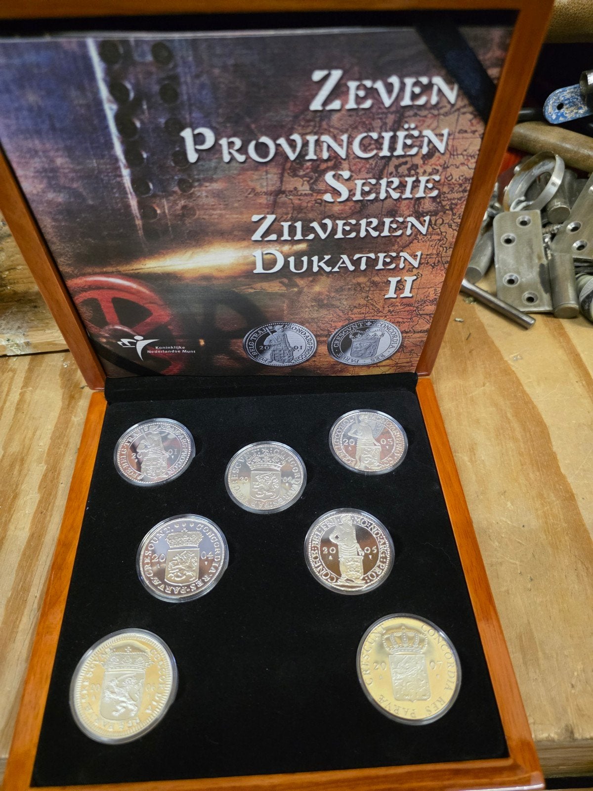 Complete set van zilveren dukaten, de 'Zeven Provinciën', Ophalen of Verzenden, Overige landen, Overige waardes