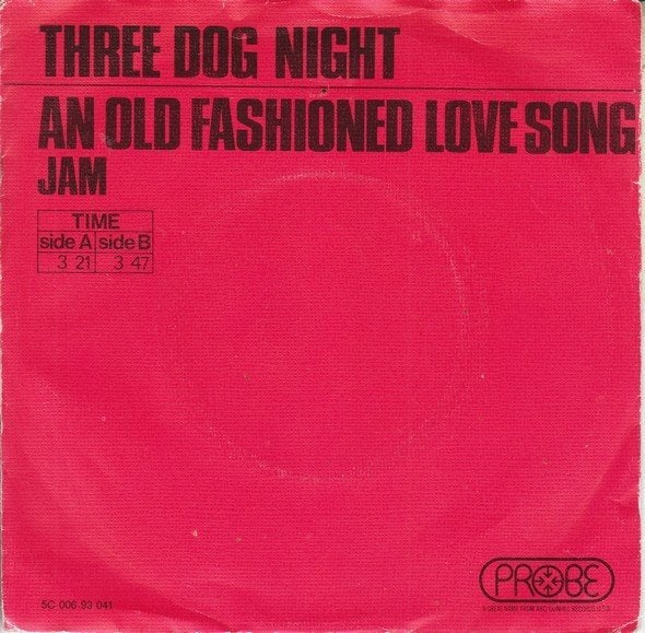 Three Dog Night - An Old Fashioned Lovesong (Single), Gebruikt, 7 inch, Rock en Metal, Fotohoes