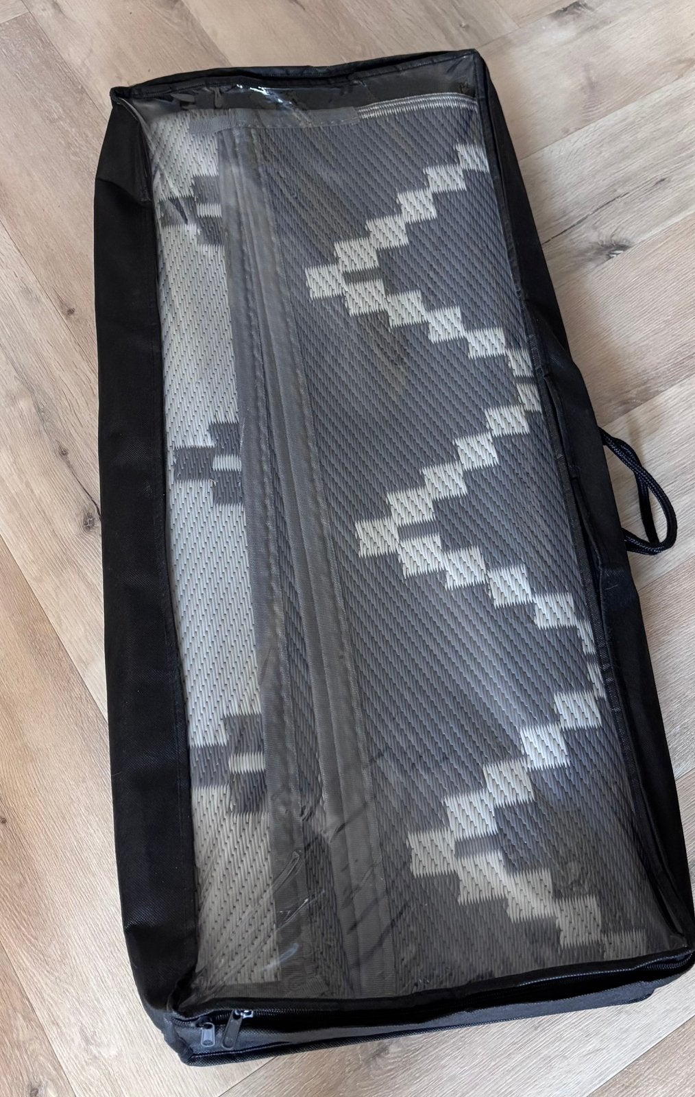 Voortent tapijt Obelink grijs 2,5 x 3 mtr, Ophalen, Zo goed als nieuw