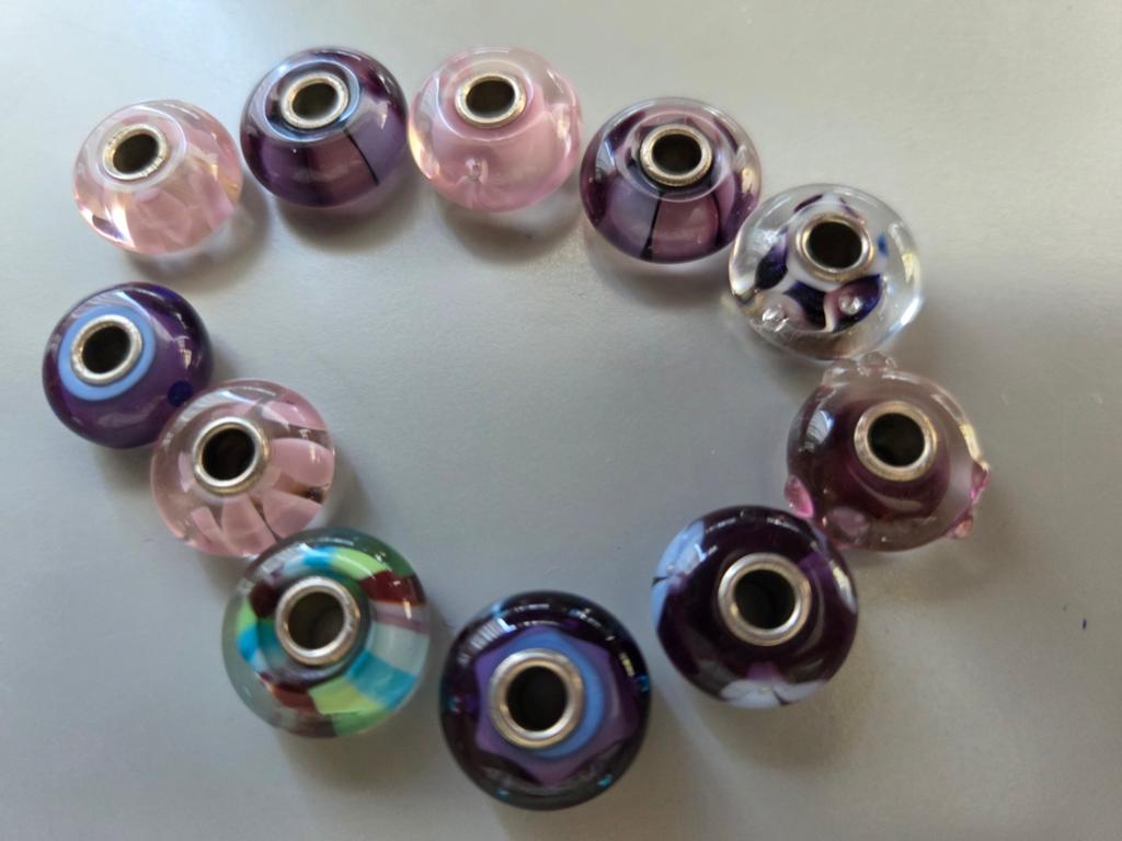 Trollbeads glaskralen, Sieraden, Tassen en Uiterlijk, Bedels, Glas of Kristal, Ophalen of Verzenden, Zo goed als nieuw, Trollbeads
