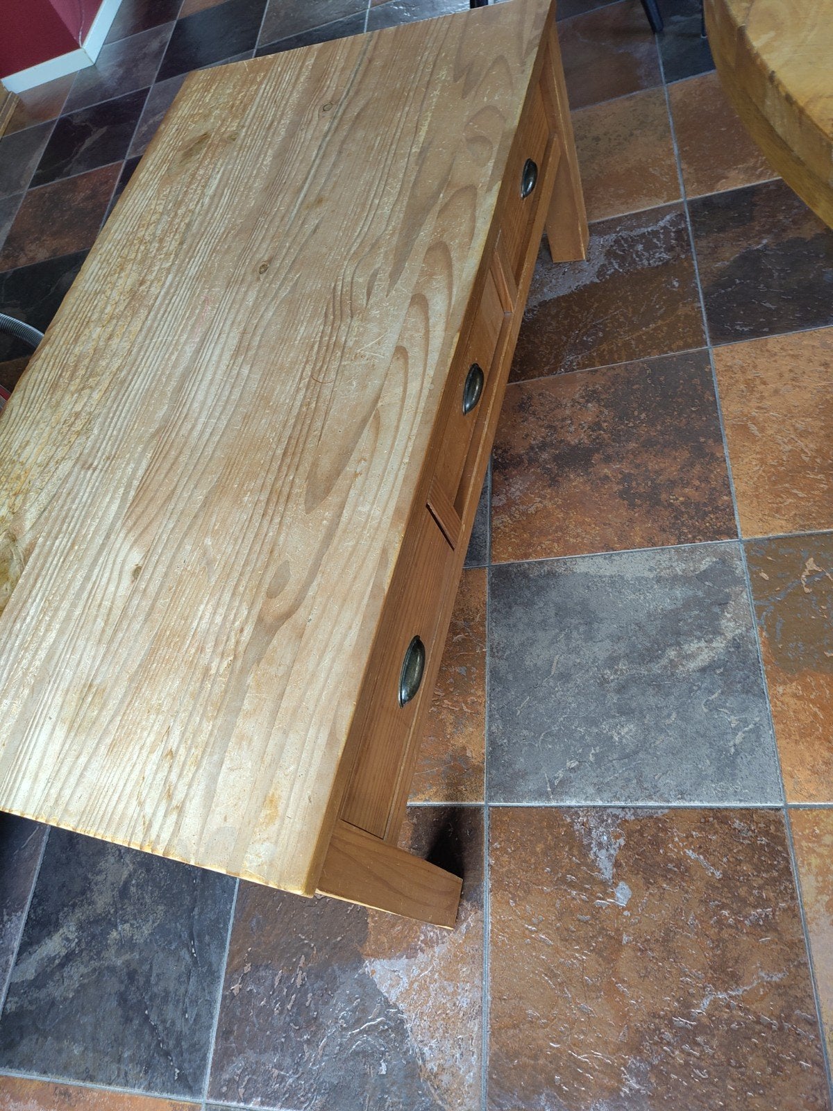 salontafel met 3 lades GRATIS, Huis en Inrichting, Tafels | Salontafels, Ophalen, Gebruikt, 100 tot 150 cm, 50 tot 100 cm