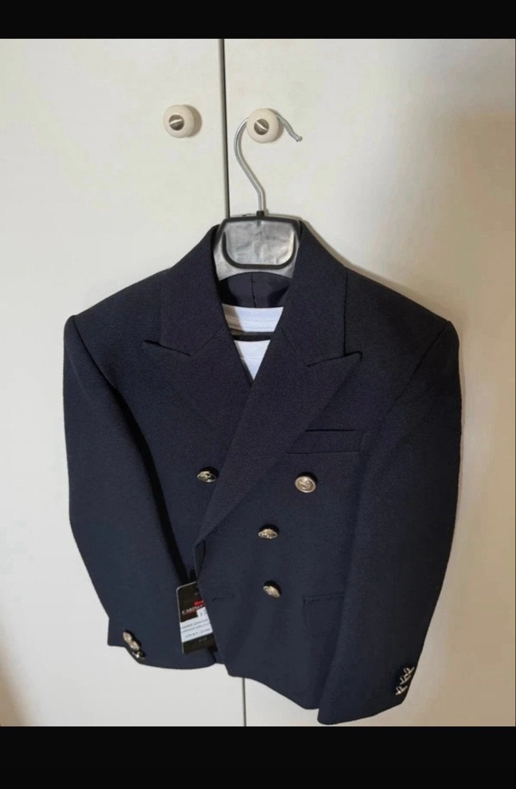 Donkerblauw colbert met gouden knopen maat 6 jaar, Ophalen of Verzenden, Nieuw, Overige maten, Blauw