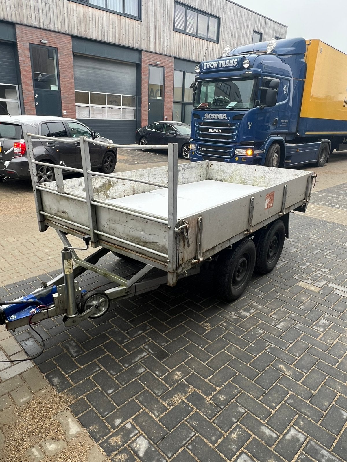 Hapert DL 10-2 Tandemasser 2000 kg Plateauwagen Geremd, Auto diversen, Ophalen, Zo goed als nieuw