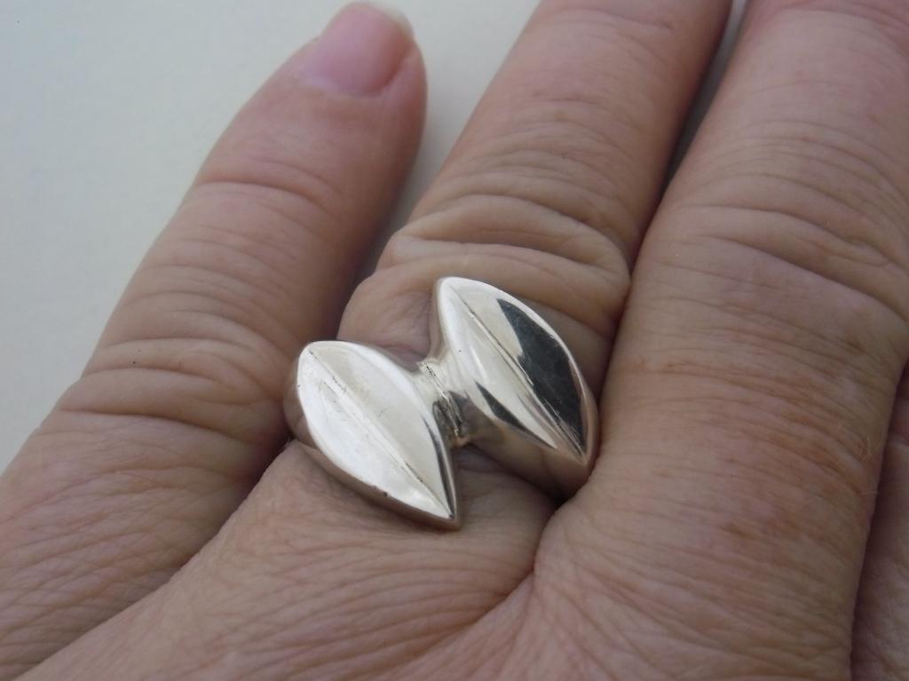 zilveren ring modernist Mexico [901], 18 tot 19, Verzenden, Zo goed als nieuw, Dame