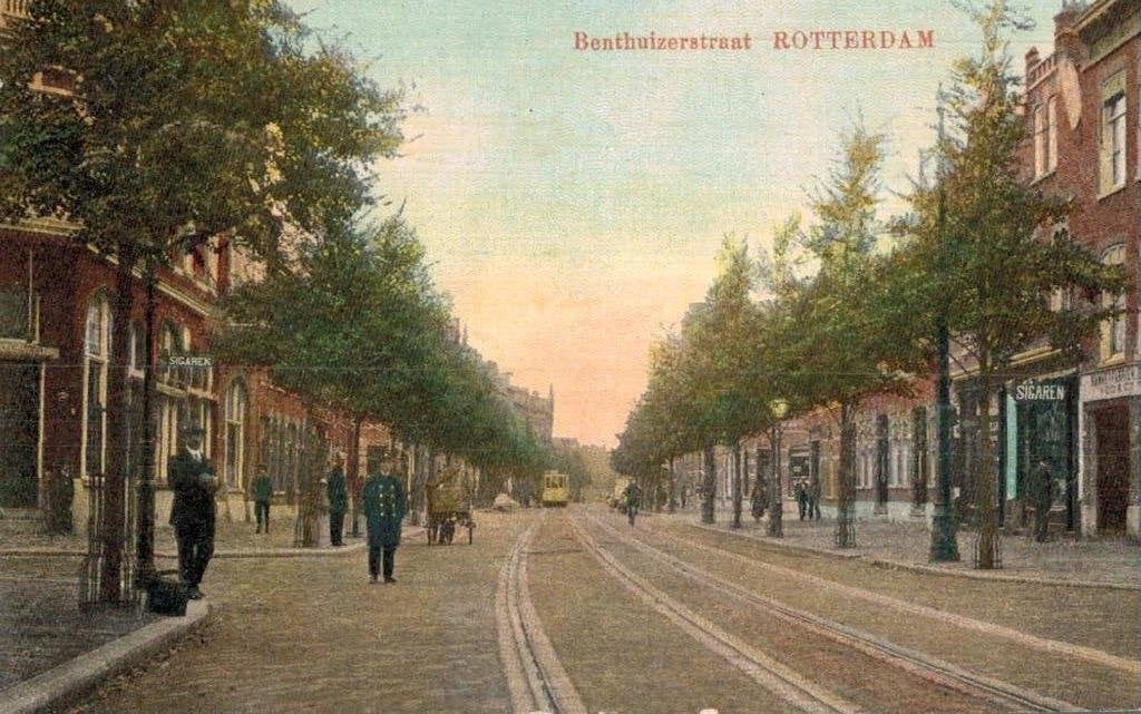 ROTTERDAM Benthuizerstraat jaren '30, Ophalen of Verzenden, 1920 tot 1940, Gelopen, Zuid-Holland