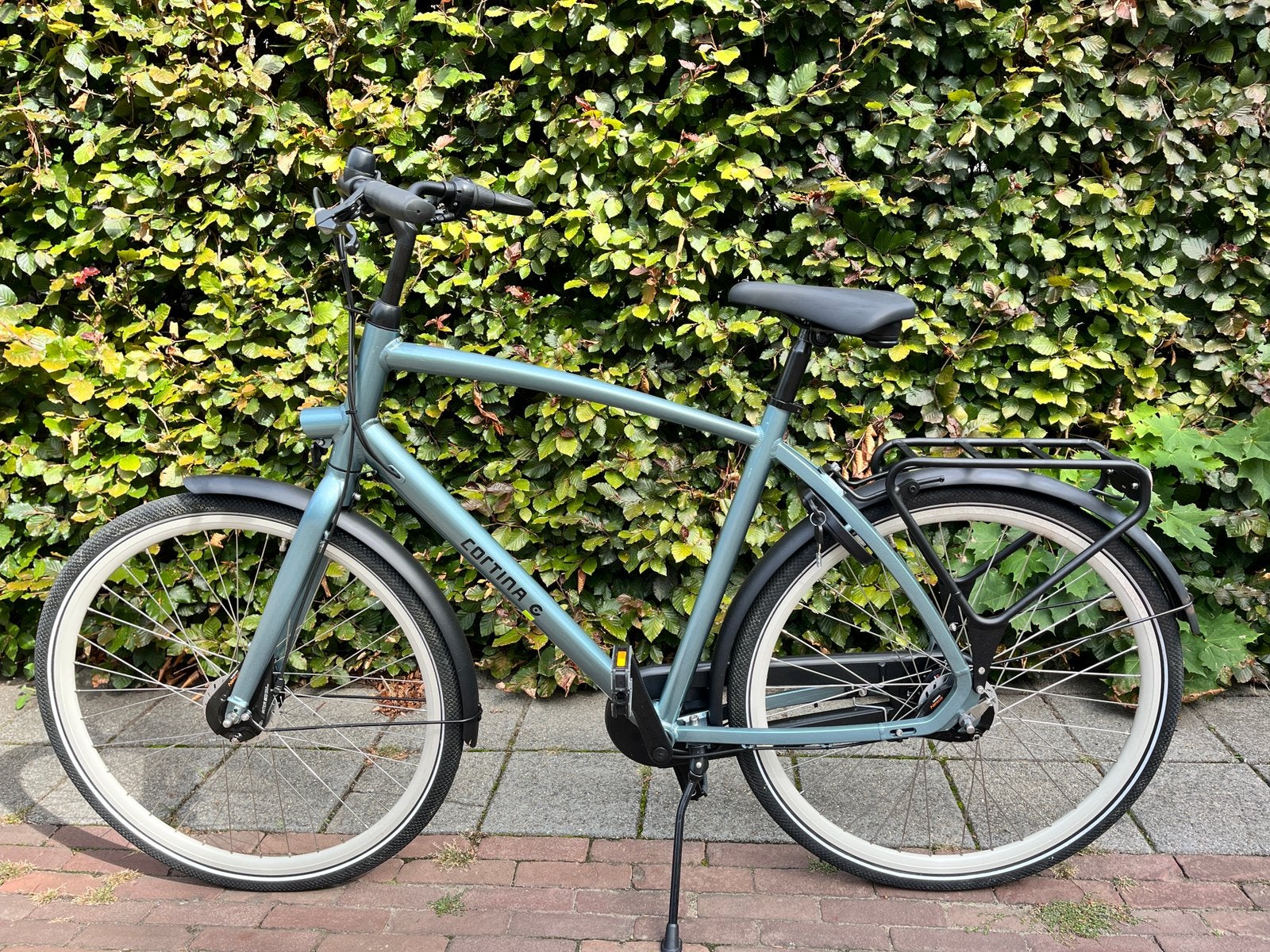 Cortina Tide herenfiets- Zo goed als nieuw, blauwgroen, Fietsen en Brommers, Versnellingen, Zo goed als nieuw, 53 tot 57 cm, Ophalen
