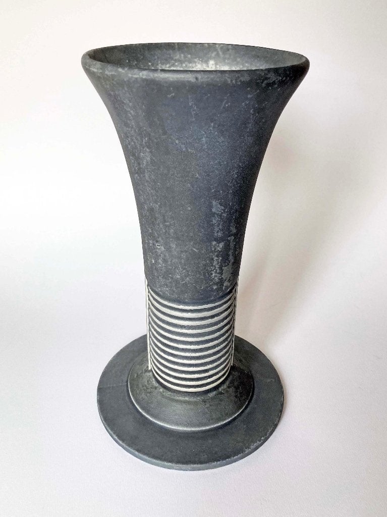 Vintage Art Deco grafvaas, gietijzer, 30,5 cm hoog, Ophalen of Verzenden