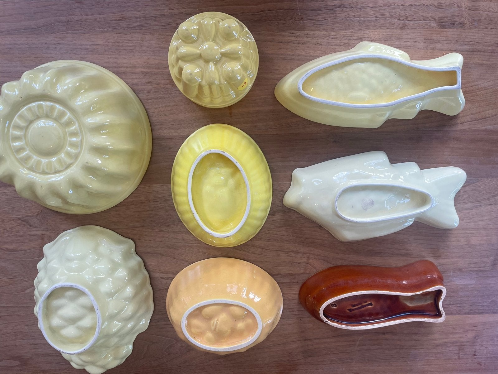 Vintage Keramische Vormen voor Gelei of Pudding, Ophalen