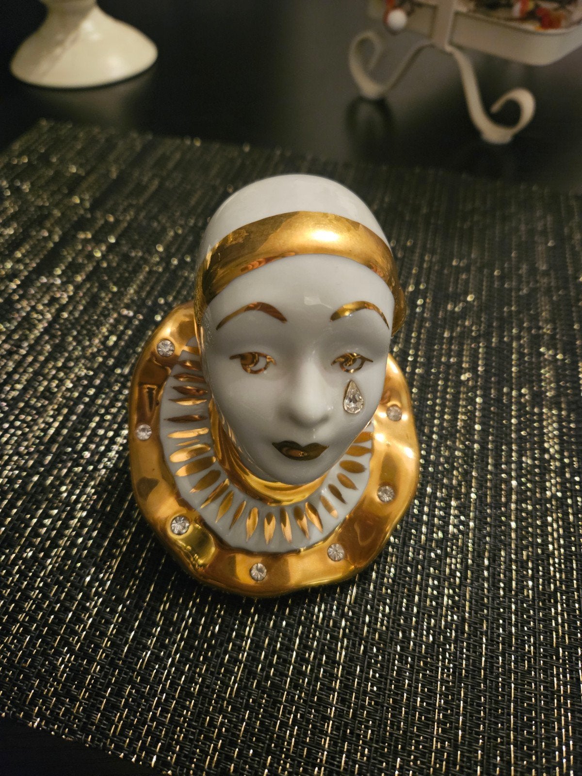 2 capodimonte porselein clown pierrot, Ophalen of Verzenden, Zo goed als nieuw, Overige typen