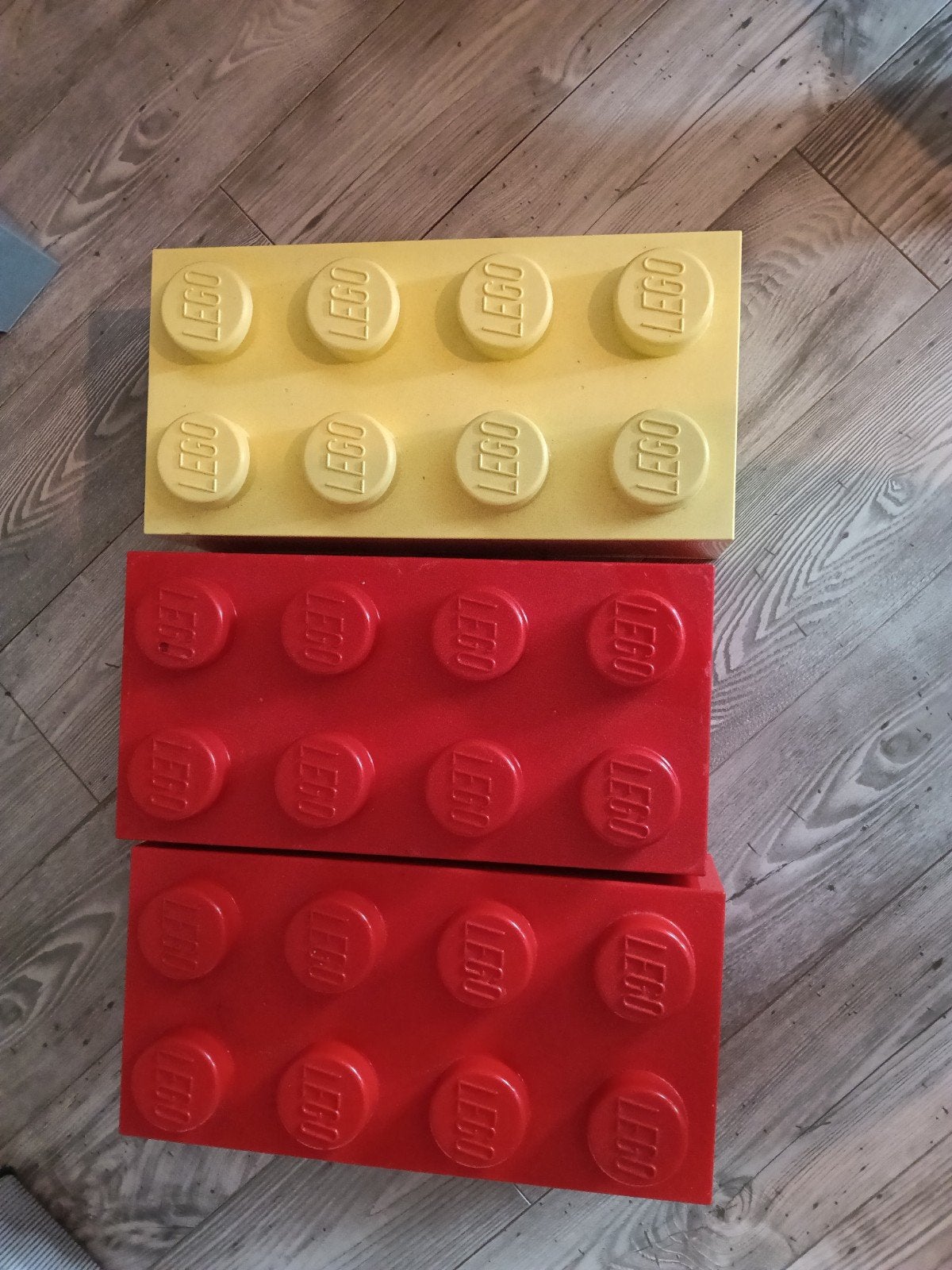 Grote LEGO opbergdozen - rood en geel, Ophalen of Verzenden, Gebruikt, Overige typen, Lego