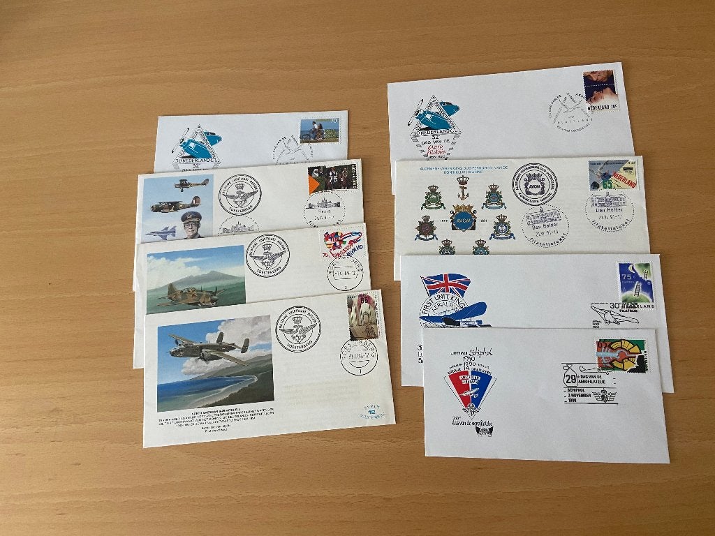 17 eerste dag enveloppen (FDC's) - luchtvaartthema, Postzegels en Munten, Ophalen of Verzenden, Envelop