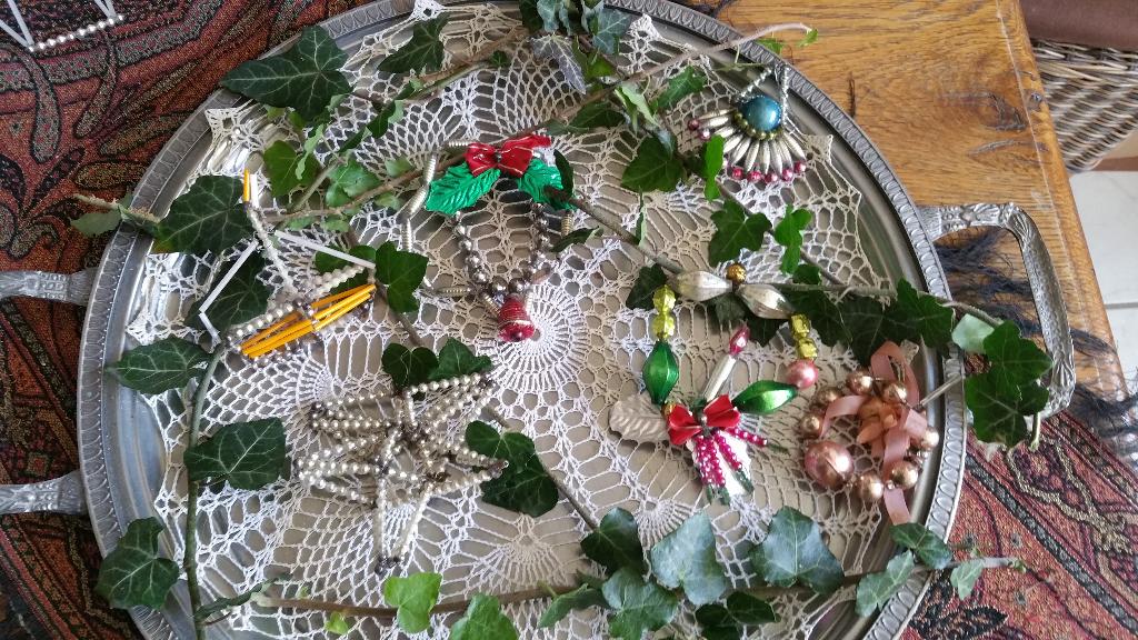 prachtige antieke kerstballen model Gablonzer, verkoop per, Ophalen of Verzenden, Gebruikt