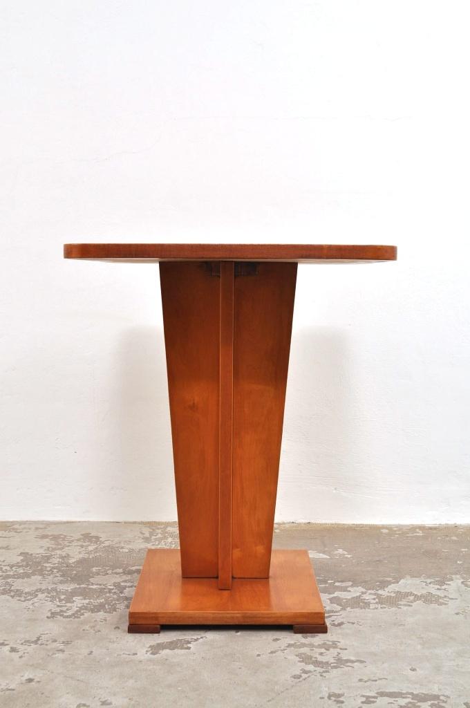 Art deco kersenhouten salontafel bijzettafel tafel jaren 30, Minder dan 50 cm, Gebruikt, 50 tot 100 cm, 50 tot 75 cm