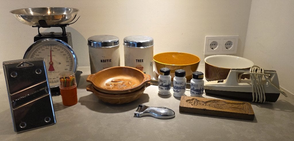 Verzameling vintage keukenspullen jaren 70/80, Ophalen of Verzenden, Meerkleurig, Overige materialen, Brabantia