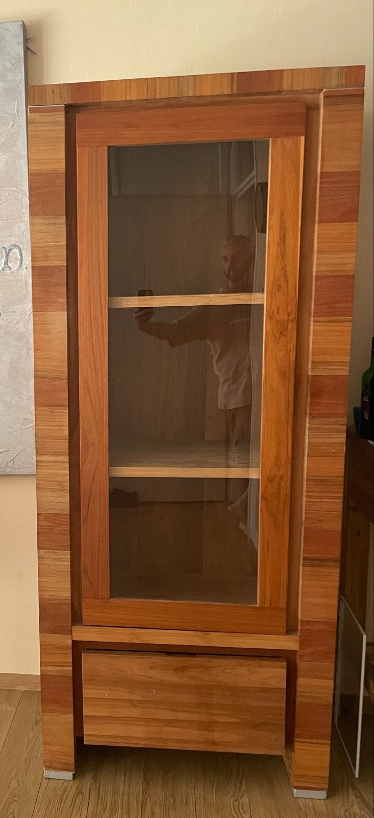 Houten Buffetkast met Lade - H203xB82,5xD45 cm, Huis en Inrichting, Kasten | Buffetkasten, Ophalen, Gebruikt, 200 cm of meer, 50 tot 100 cm