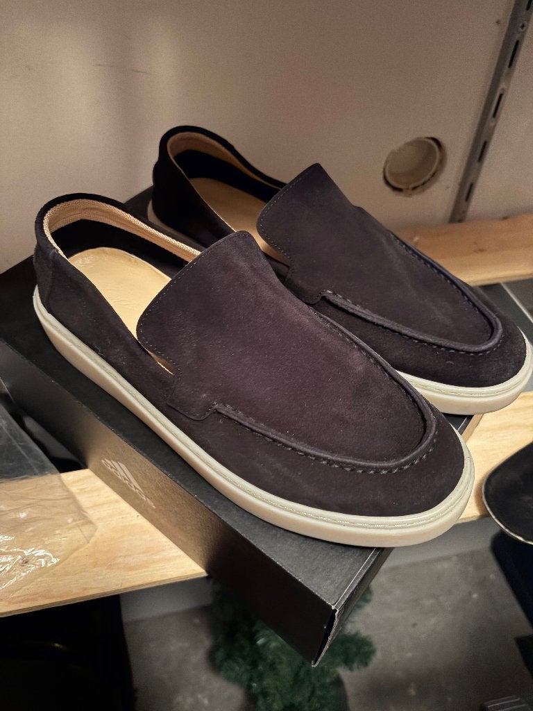 Heren Suède Loafers / Instappers – Zwart – Maat 42, Loafers, Cotton District, Zwart, Ophalen of Verzenden