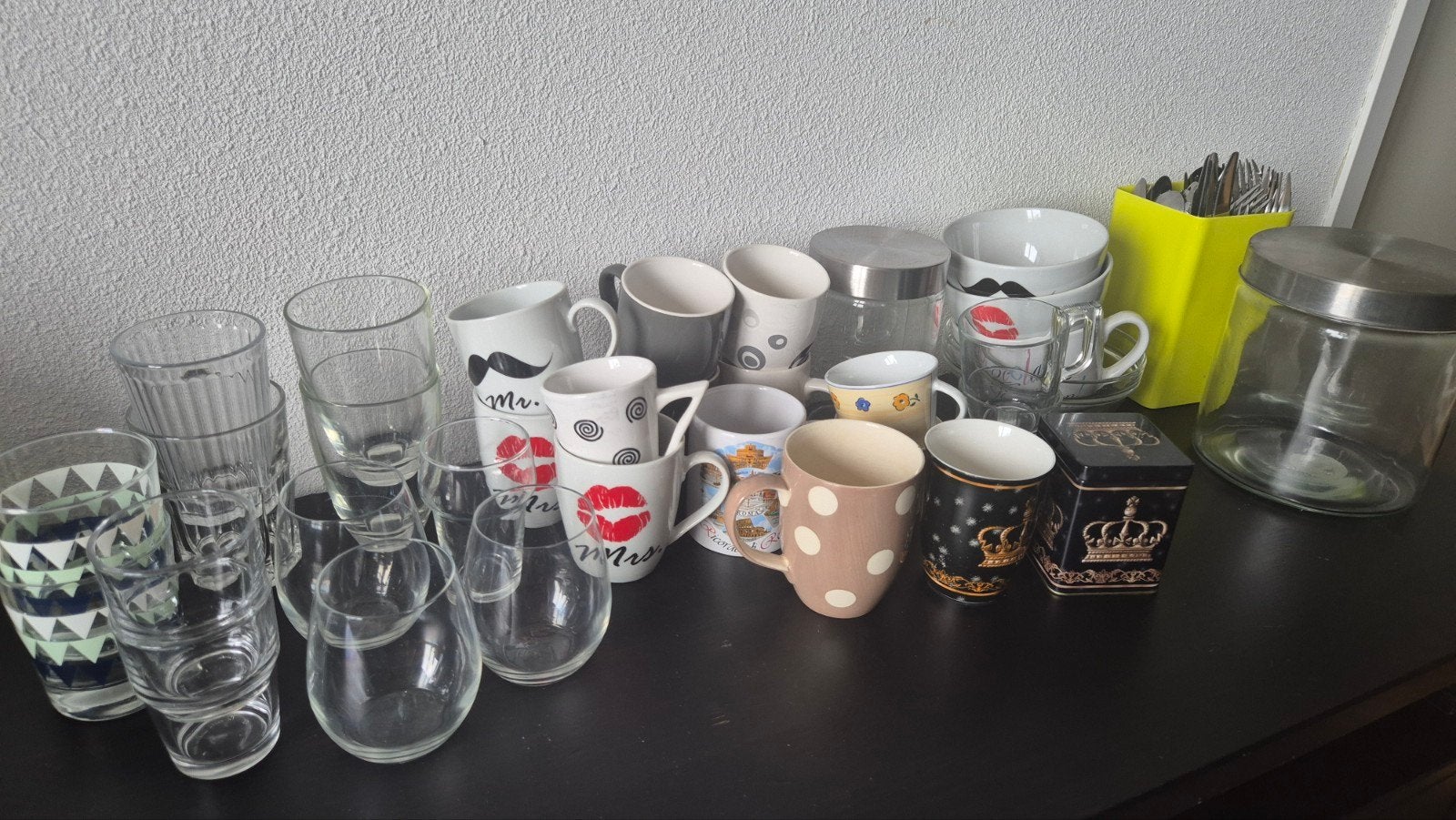 Servies, glazen, bestek - Ideaal voor verkoper, Huis en Inrichting, Keuken | Servies, Ophalen, Glas, Overige stijlen