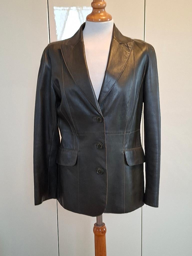 Moschino echte leer jaket ( maat 40 ), in Italy gekocht, Maat 38/40 (M), Overige kleuren, Zo goed als nieuw, Jasje