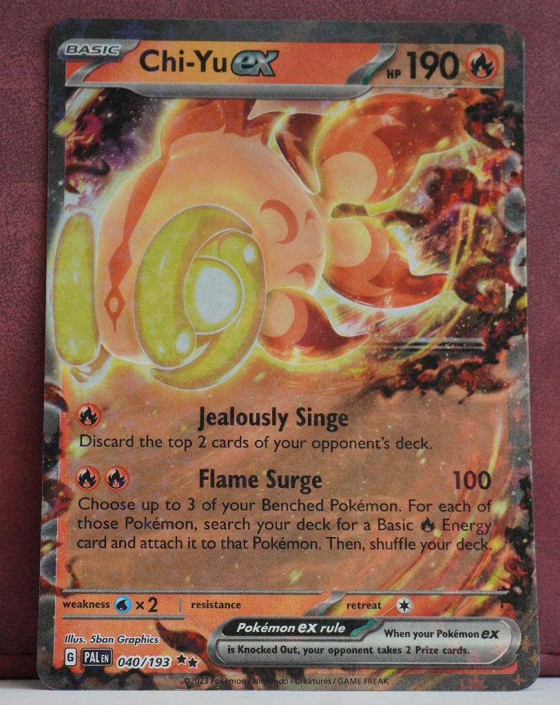 Chi-Yu EX 040-193 Paldea Evolved Pokèmon Kaart, Verzenden, Nieuw, Losse kaart