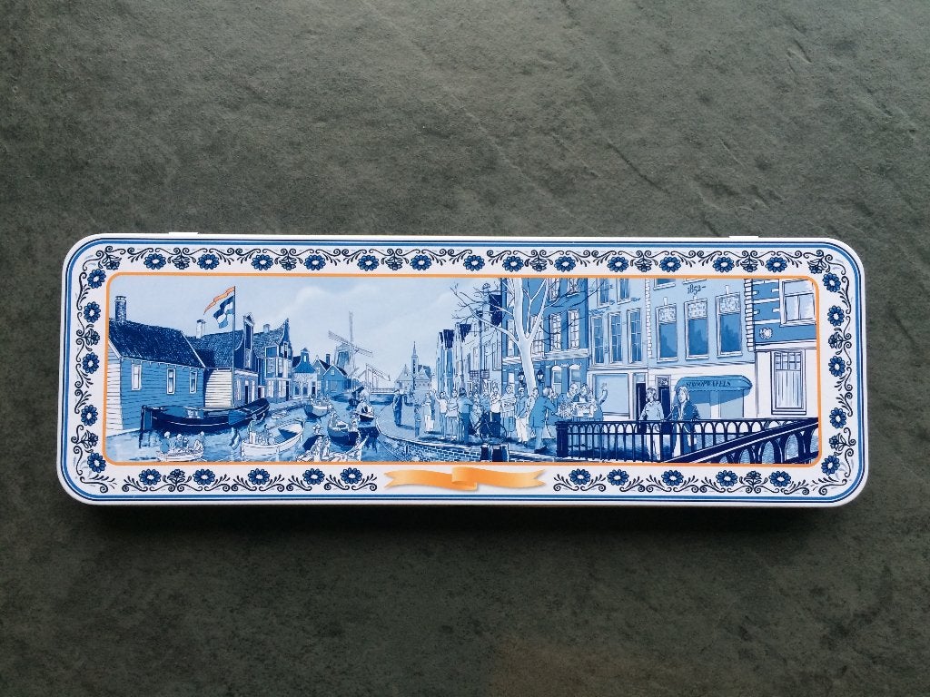 Een stroopwafelblik van de postcodeloterij., Verzamelen, Blikken, Ophalen of Verzenden, Zo goed als nieuw, Overige