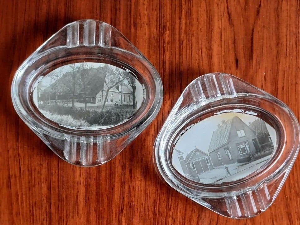 asbakken met foto's huizen onbekend, Ophalen of Verzenden