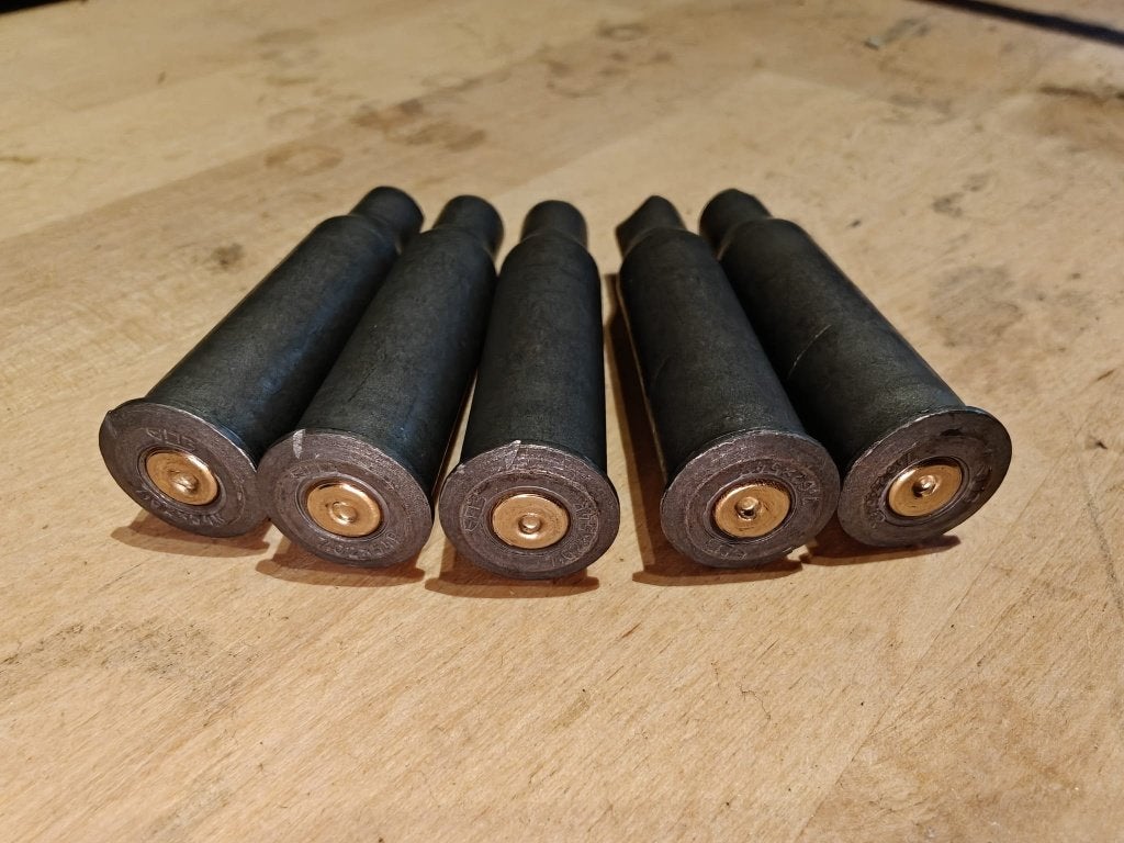 5 LEGE hulzen in het kaliber 7,62x54R, Ophalen of Verzenden, Landmacht, Azië, Hulzen of Bodemvondsten