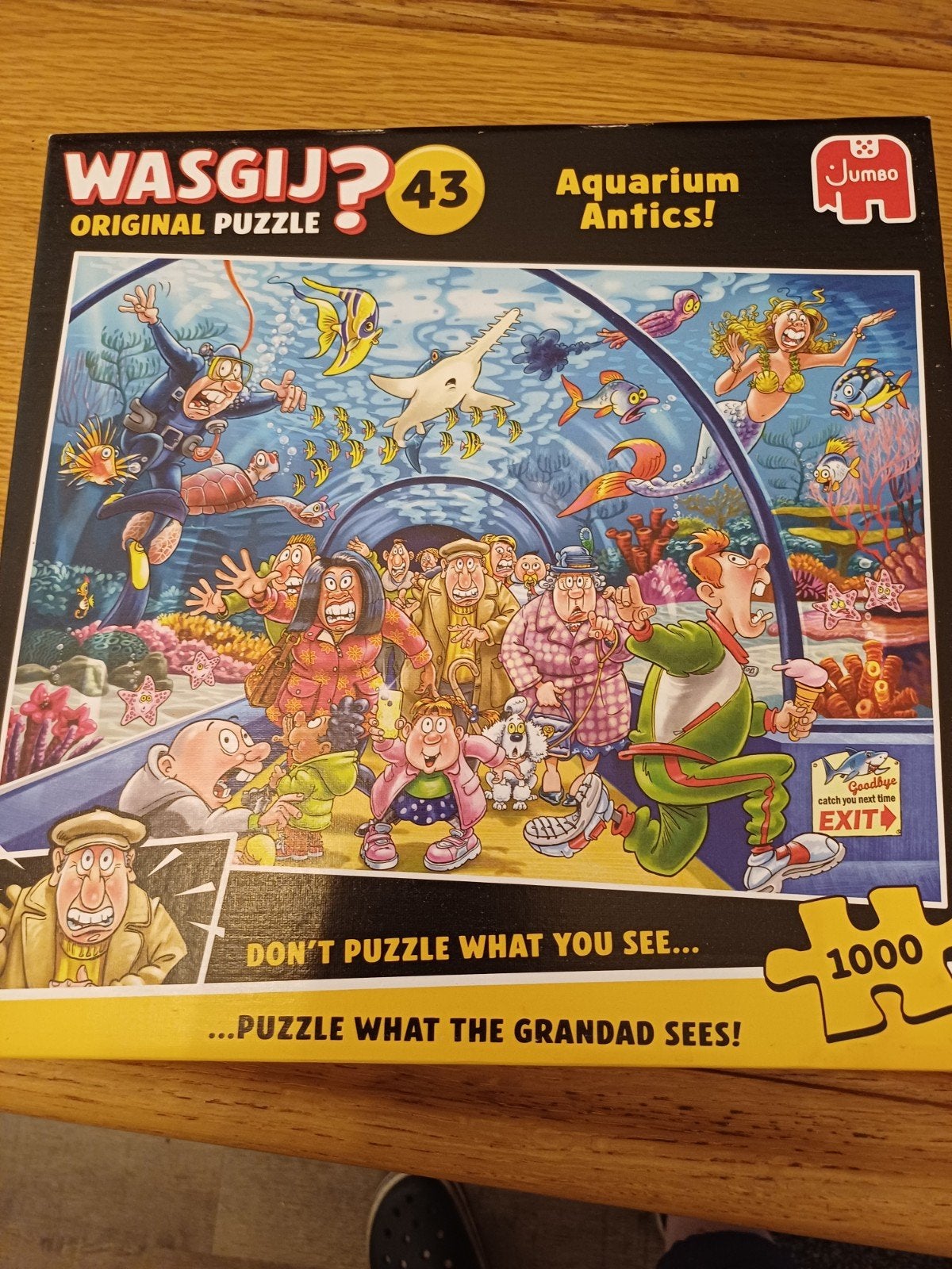 Wasgij? Original Puzzel 43: Aquarium Antics! 1000 stukjes, Ophalen, 500 t/m 1500 stukjes, Gebruikt, Legpuzzel