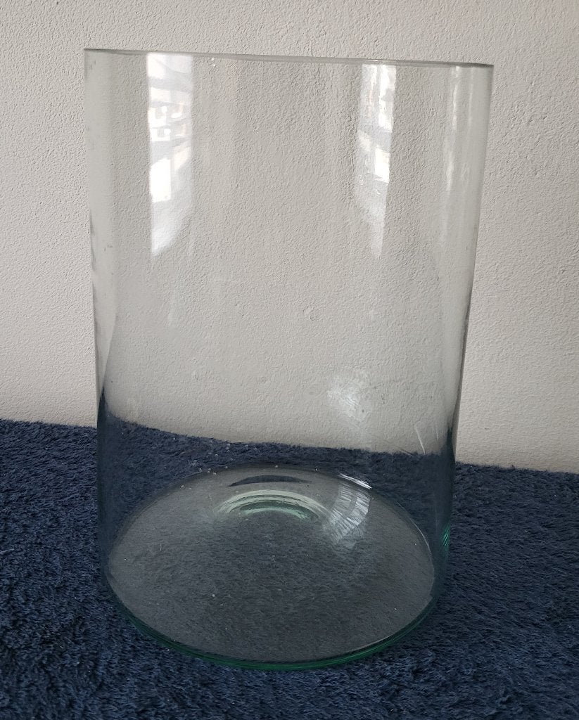 mooie grote ronde glazen vaas zie foto's, Ophalen