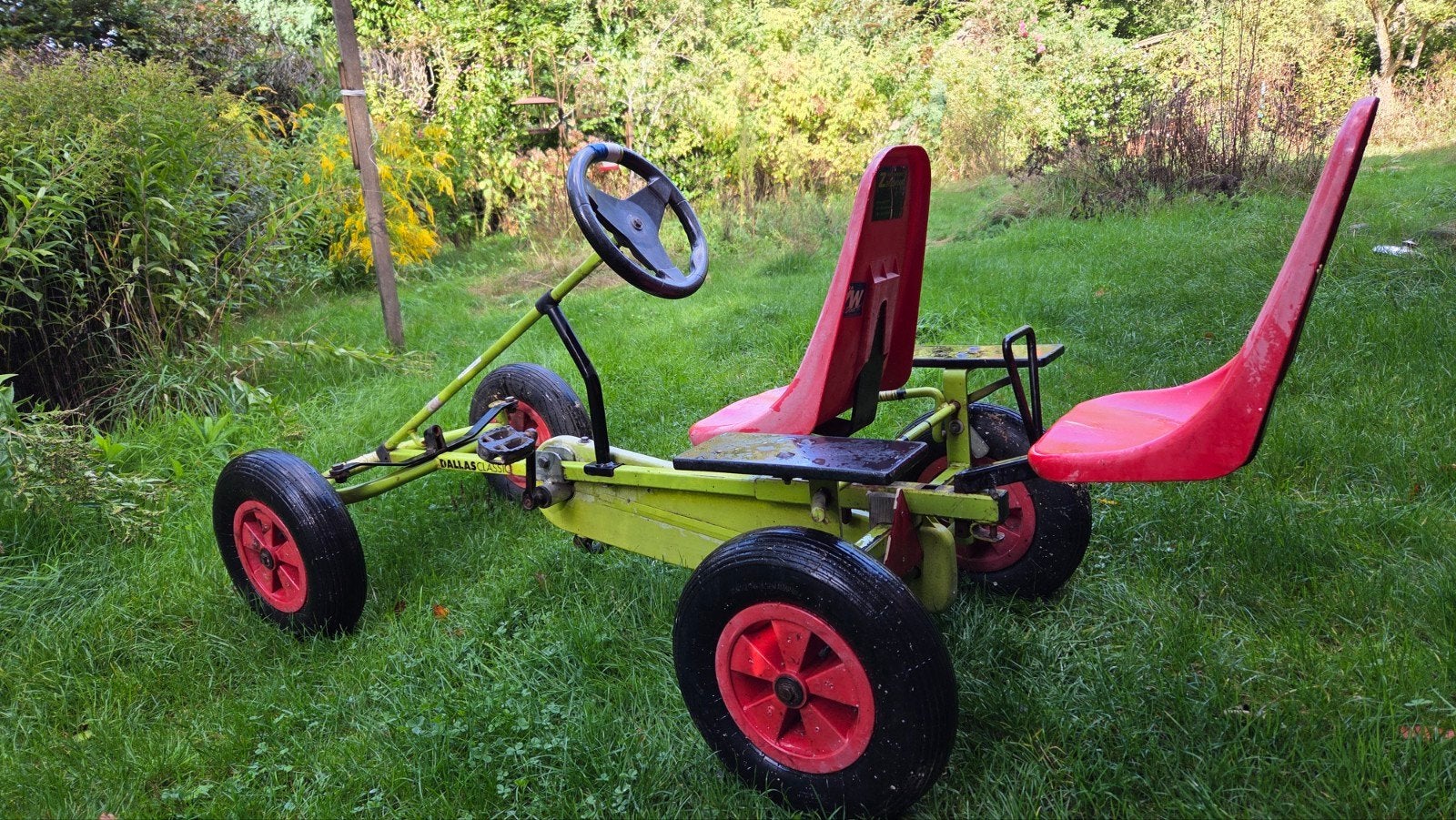 Grote skelter met aanhanger en extra zitje, Ophalen, Gebruikt, Trapvoertuig