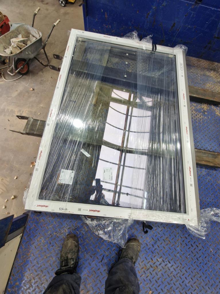 Kozijn met glas, Kunststof, Raamkozijn, Nieuw, Ophalen of Verzenden