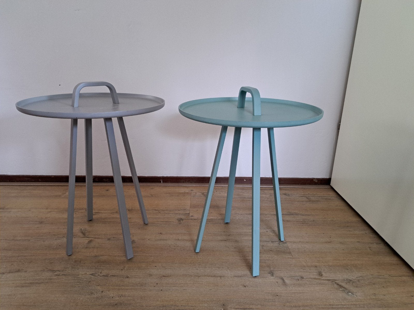 Montis bijzettafeltjes - 47 cm hoog, 40 cm doorsnede, Minder dan 55 cm, Gebruikt, Metaal of Aluminium, Rond