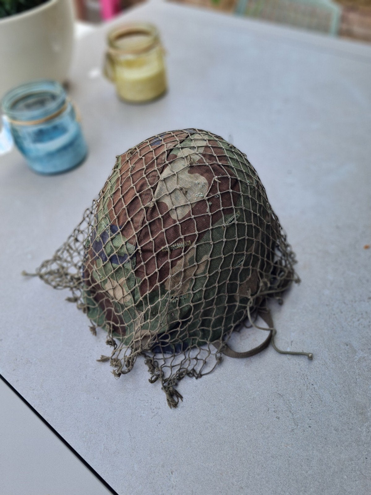 Binnen en buiten helm, Verzamelen, Militaria | Algemeen, Ophalen, Landmacht, Nederland, Helm of Baret
