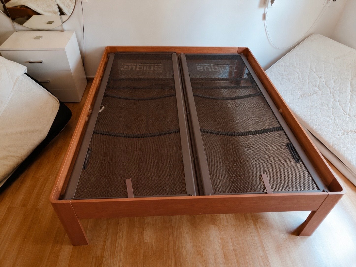 Auping auronde tweepersoons bed 210x160 verstelbaar, Ophalen, Bruin, Tweepersoons, 200 cm