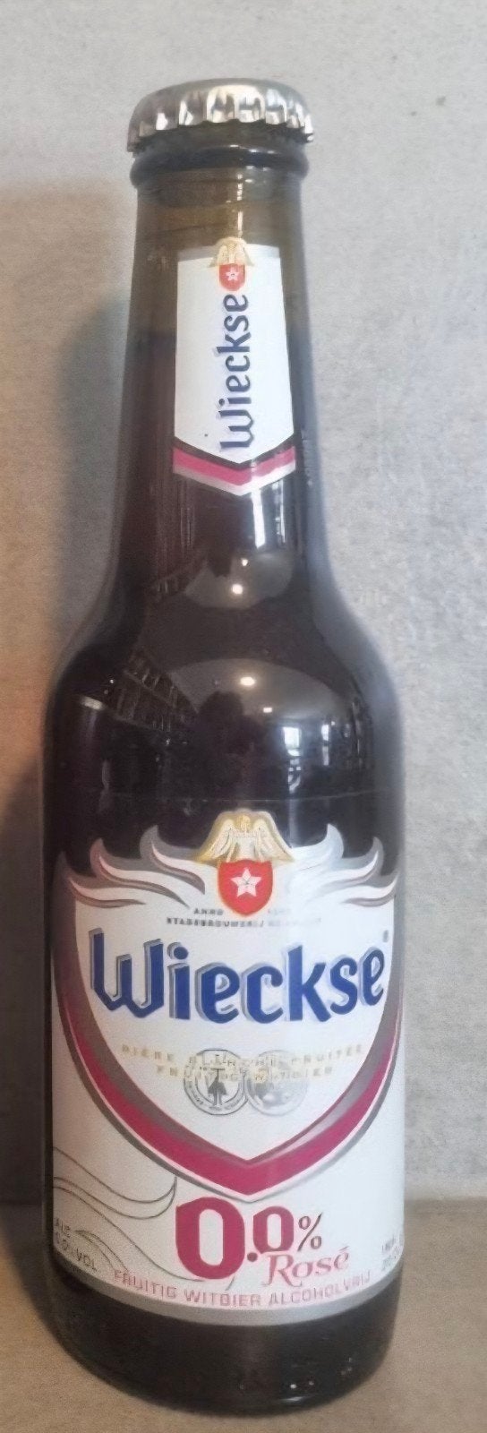 De Ridder, Maastricht: Wieckse 0.0 Rosé '16, Verzamelen, Biermerken, Ophalen of Verzenden, Zo goed als nieuw, Flesje(s), Overige merken