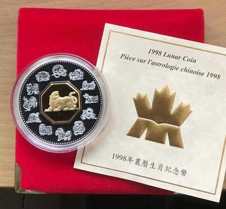 Canada - Silver 15 Dollars 1998 - Year of the Tiger, Verzenden, Noord-Amerika, Setje, Zilver