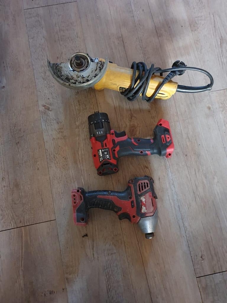 Defecte Boormachine, Schroefmachine en Slijptol (3 stuks), Ophalen of Verzenden