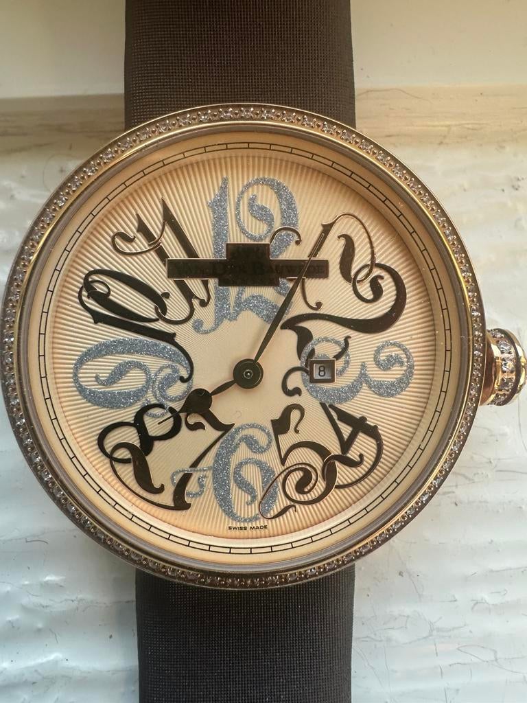 Van der Bauwede diamanten bezel Neb-K, Sieraden, Tassen en Uiterlijk, Horloges | Dames, Overige merken, Staal, Staal, Polshorloge