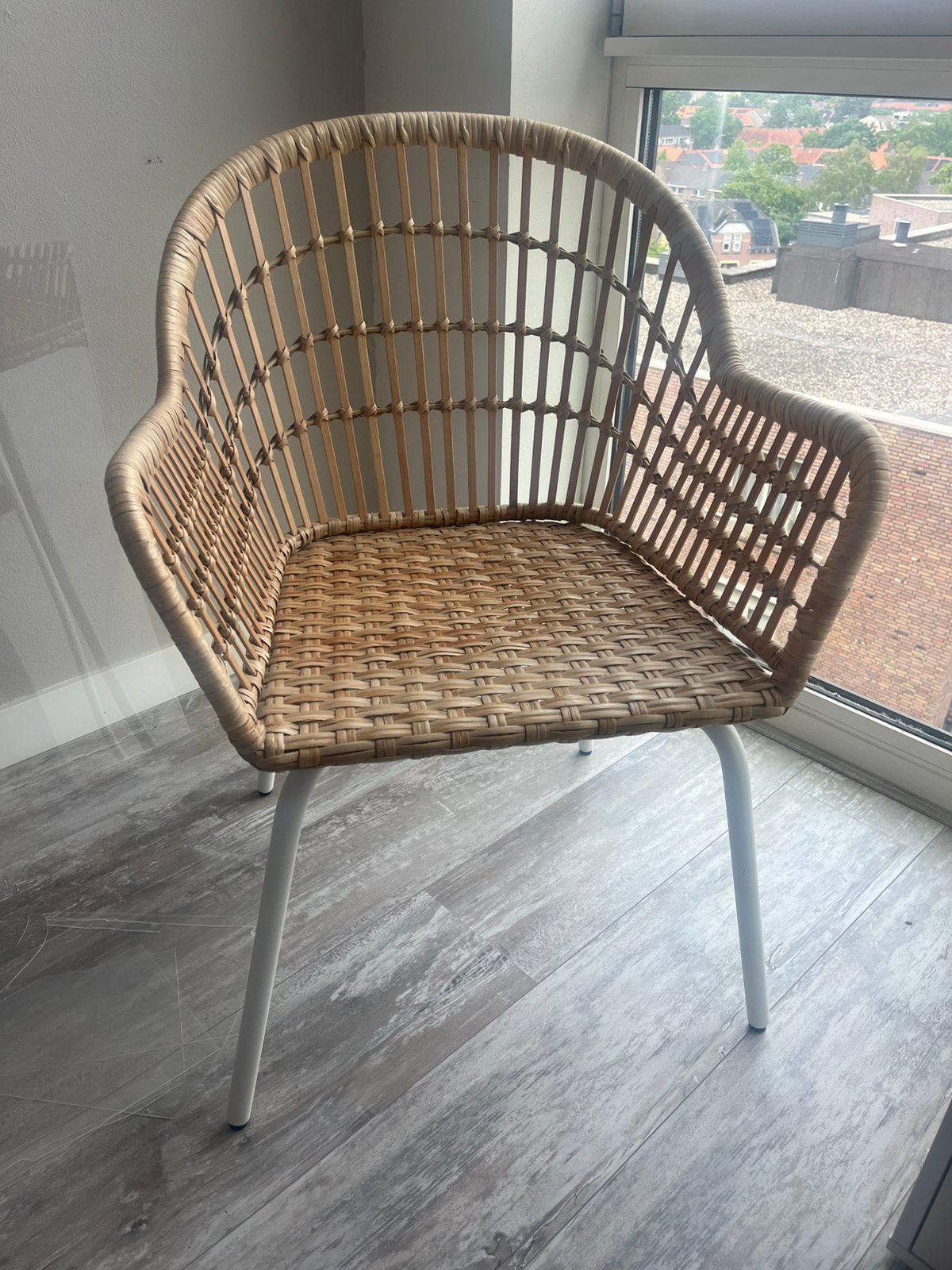Rieten stoel IKEA, Ophalen, Gebruikt, Bruin, Riet of Rotan