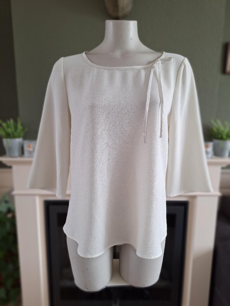Senso crème strik top 38 M, Maat 38/40 (M), Verzenden, Nieuw, Lange mouw