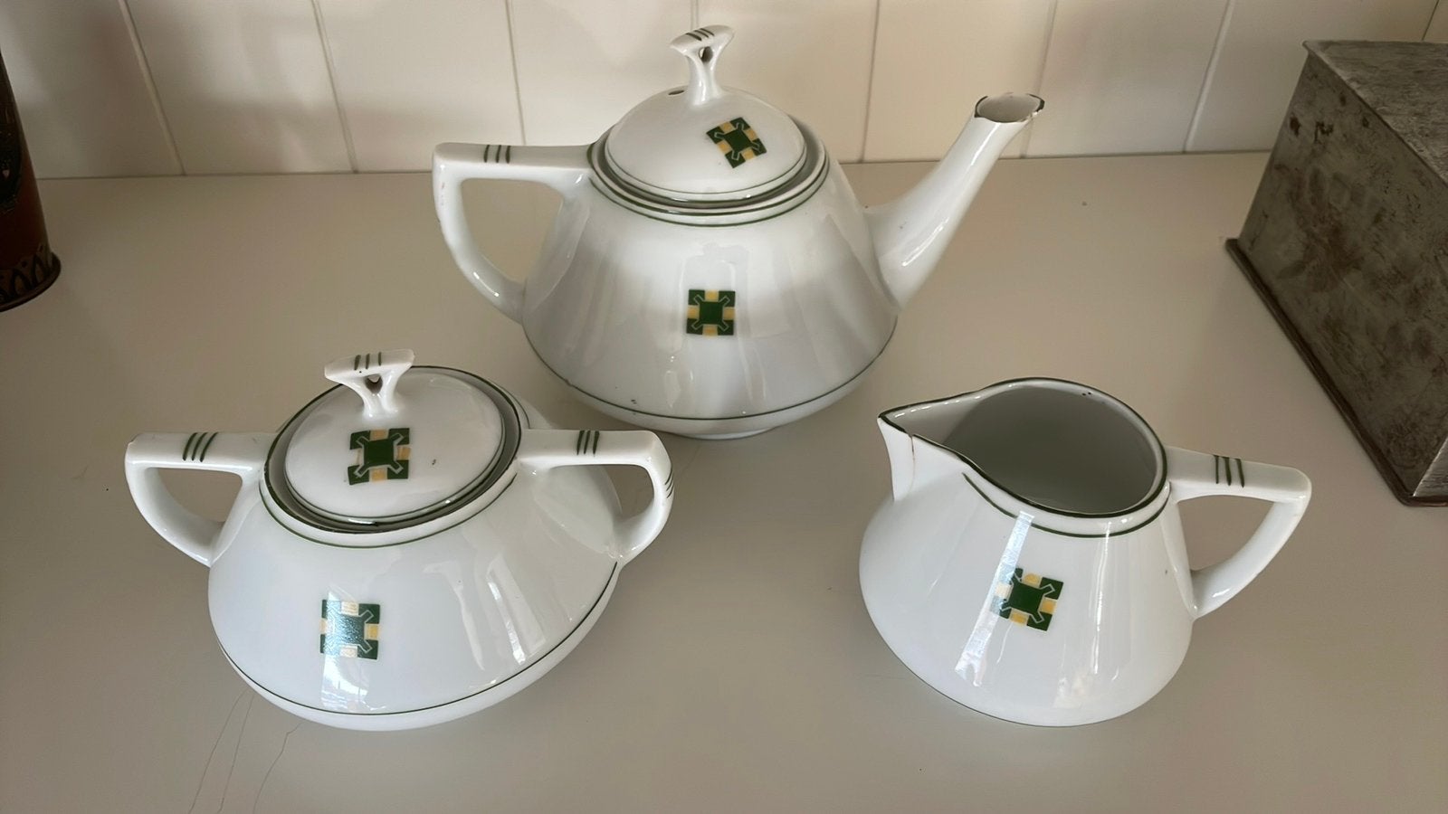 3 delig servies van c. J. Van der hoef, Antiek en Kunst, Ophalen of Verzenden