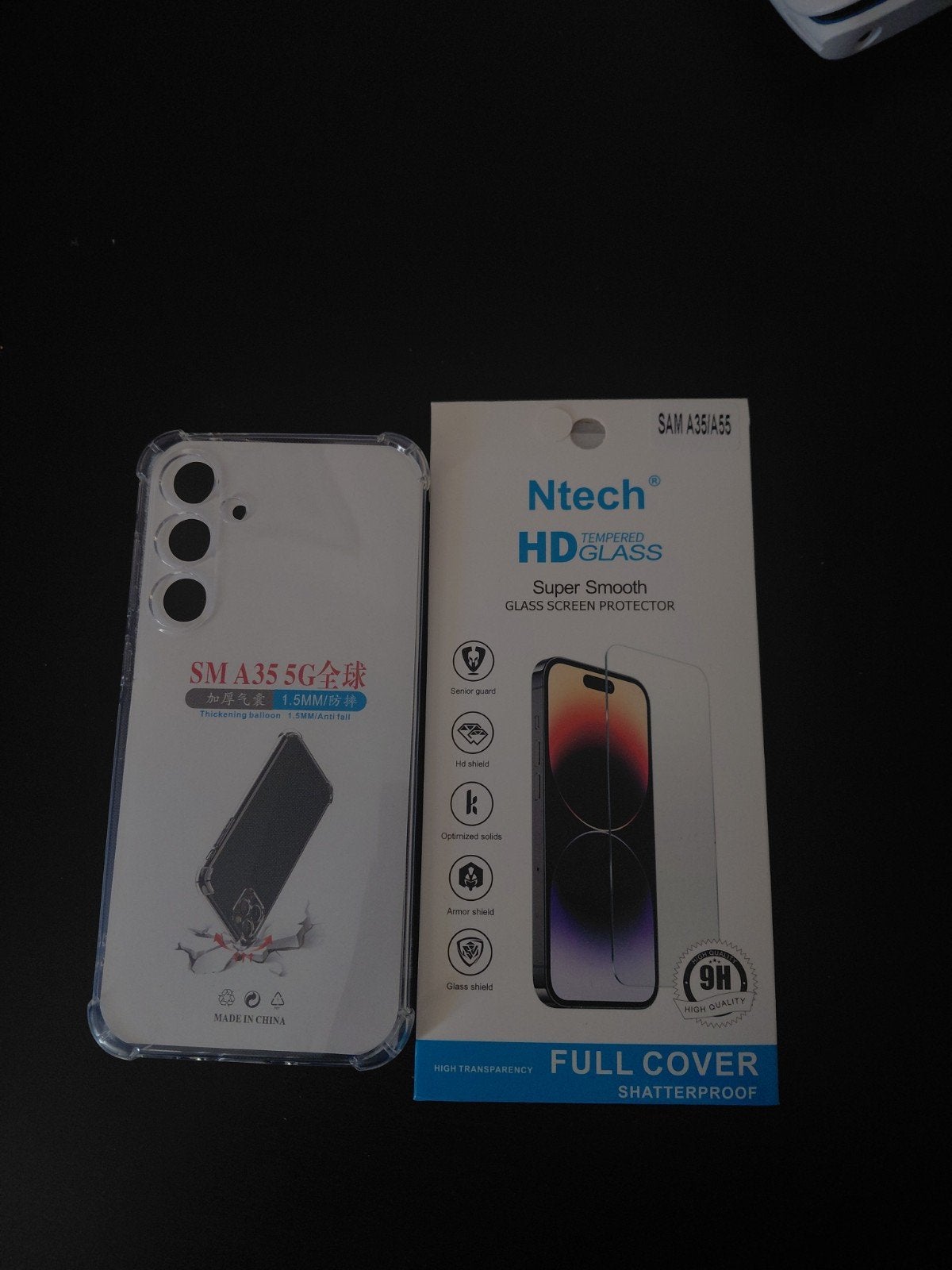 Telefoonhoesje en screenprotector voor Samsung A35/A55, Ophalen, Nieuw, Bescherming, Samsung