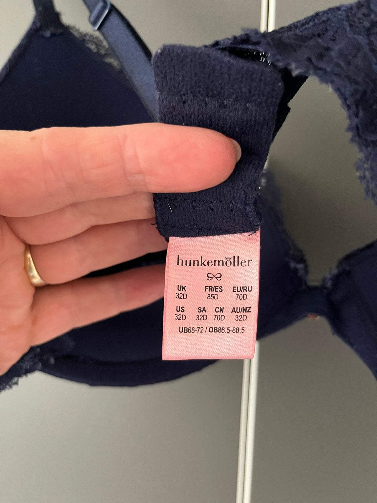 Hunkemöller Push-up BH - Donkerblauw kant, Ophalen of Verzenden, Blauw, BH