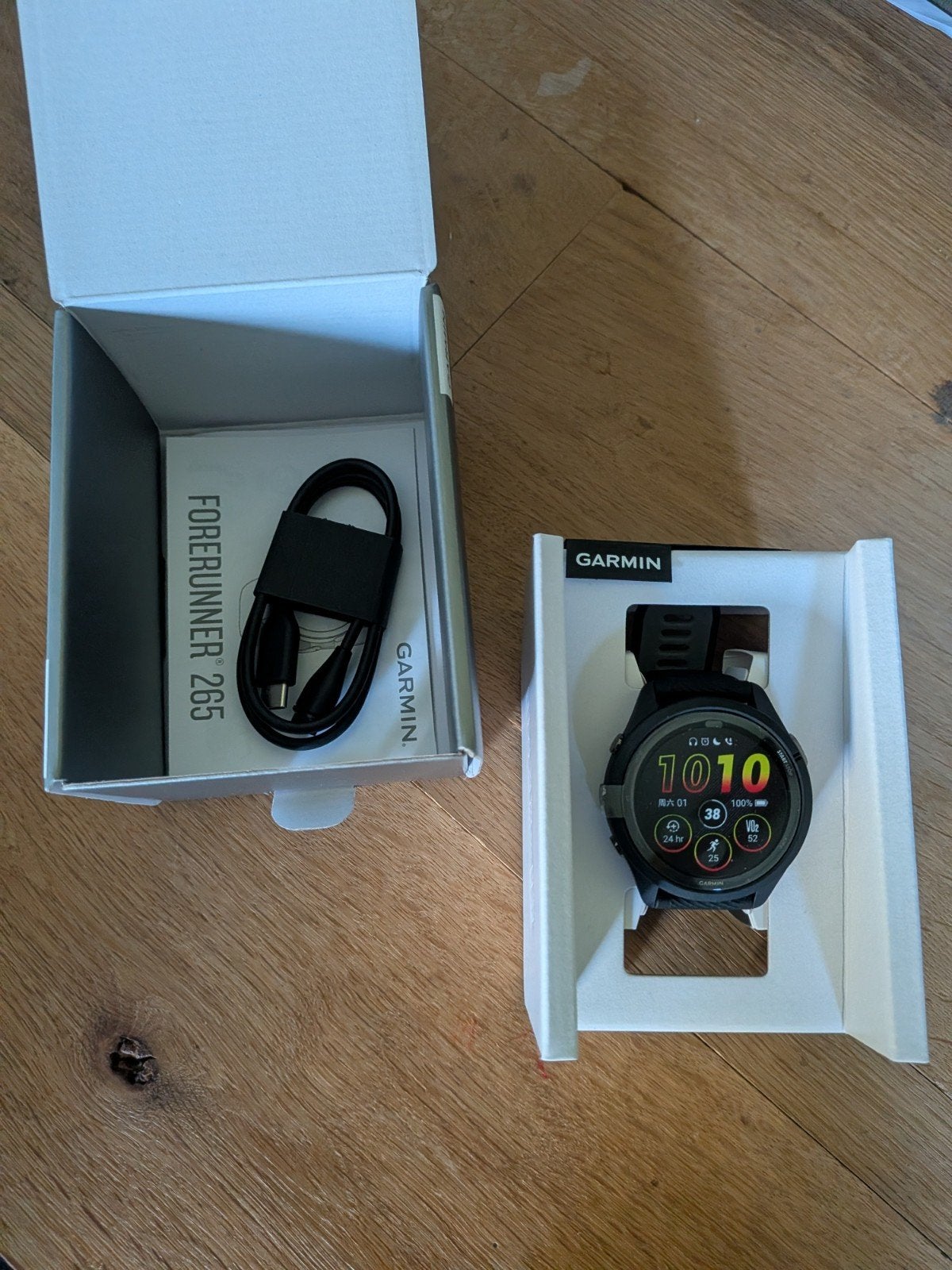 Garmin Forerunner 265 - nieuw, ongebruikt, Zwart, Garmin, Ophalen of Verzenden, Zo goed als nieuw
